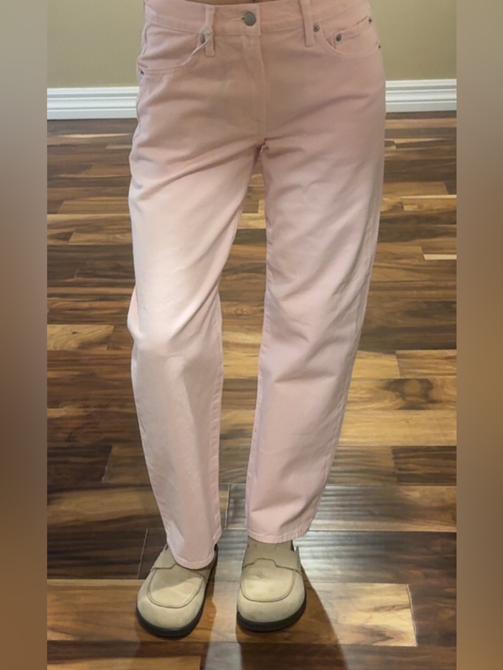 Pistola Lexi mid rise bowed straight leg jeans